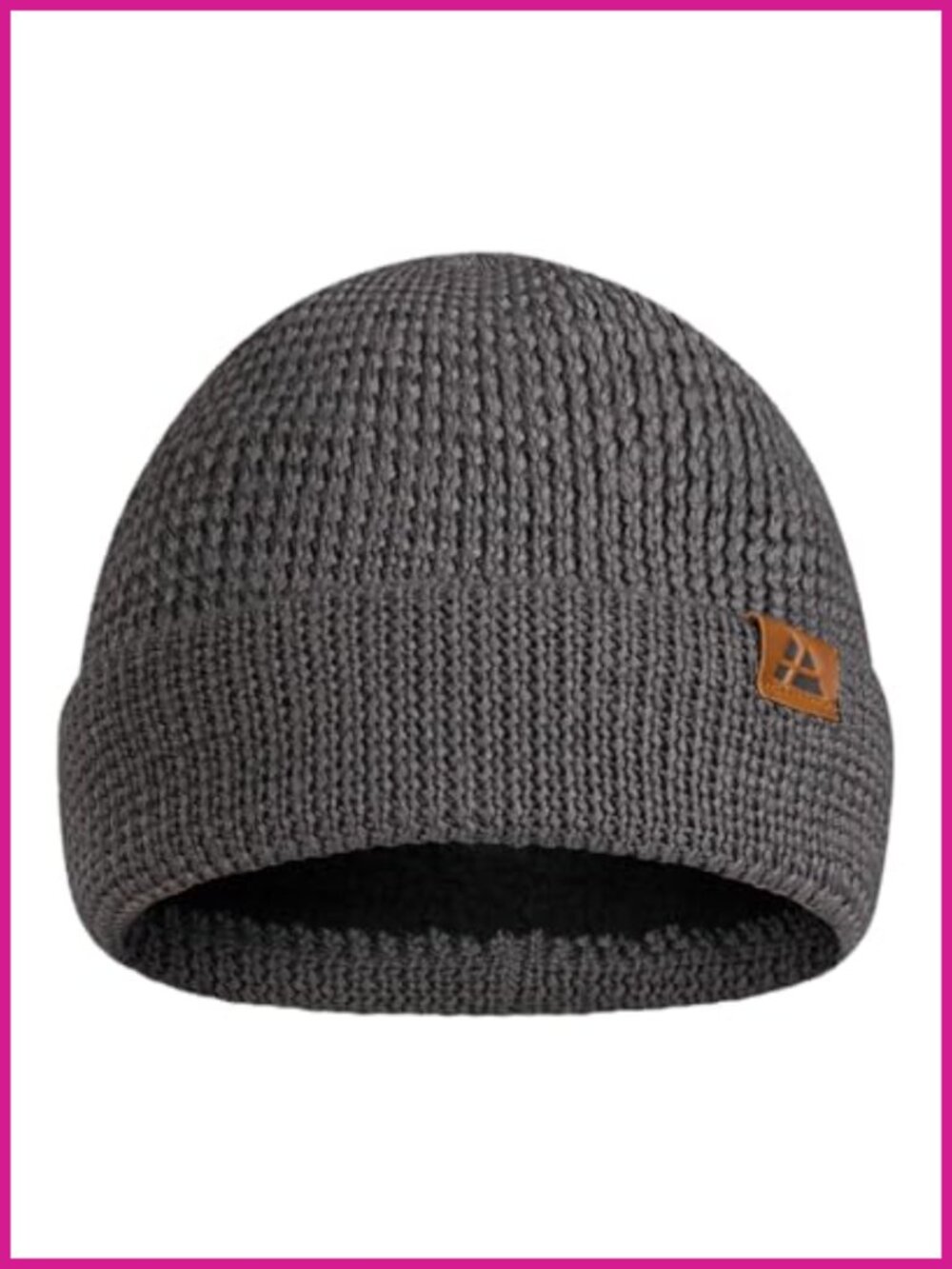 Merino Wool Beanie Fleece Lined Thermal Winter Hat One Size